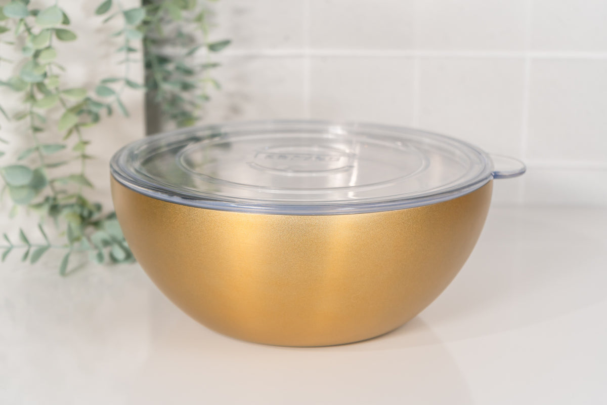 served Brand Premium Small Serving Bowl Keep Food Hot or Cold for Hours with our Vacuum-Insulated  Double-Walled  Copper-Lined Stainless Steel - 1