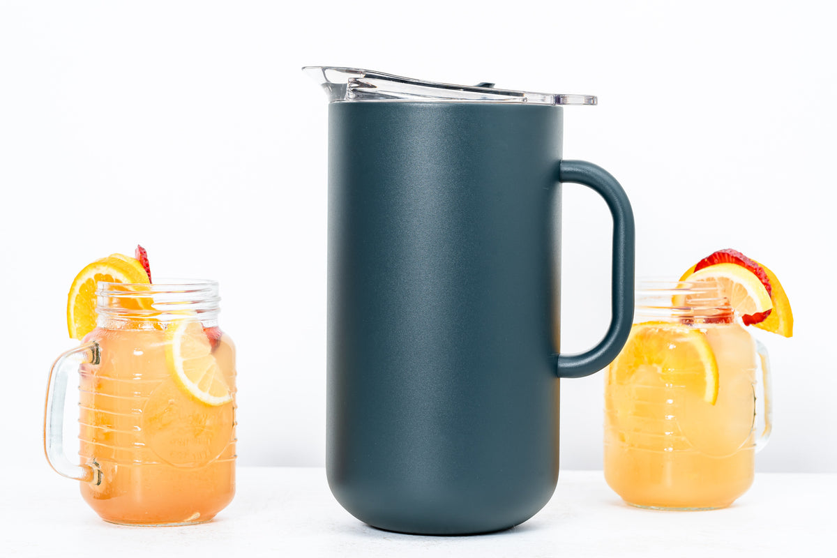 served Brand | Premium Pitcher (2L) - Keep Drinks Cold or Hot for Hours  with our Vacuum-Insulated, Double-Walled, Copper-Lined Stainless Steel  Pitcher